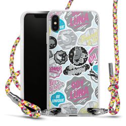 New Carry Case Transparent Stoff colourful/silber