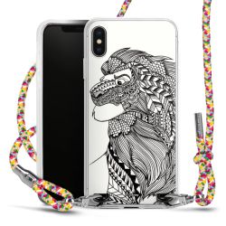 New Carry Case Transparent Stoff colourful/silber