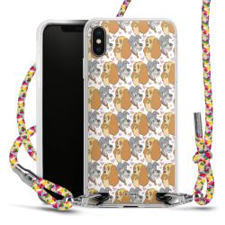 New Carry Case Transparent Stoff colourful/silber