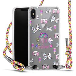 New Carry Case Transparent Stoff colourful/silber