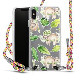 New Carry Case Transparent Stoff colourful/silber