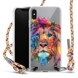 New Carry Case Transparent Stoff colourful/silber