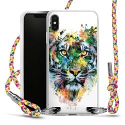 New Carry Case Transparent Stoff colourful/silber