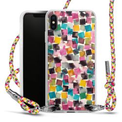 New Carry Case Transparent Stoff colourful/silber