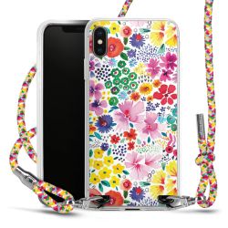 New Carry Case Transparent Stoff colourful/silber