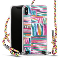 New Carry Case Transparent Stoff colourful/silber