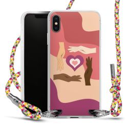 New Carry Case Transparent Stoff colourful/silber