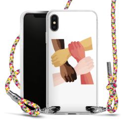 New Carry Case Transparent Stoff colourful/silber