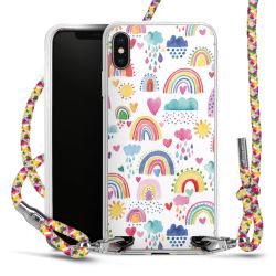 New Carry Case Transparent Stoff colourful/silber