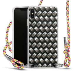 New Carry Case Transparent Stoff colourful/silber