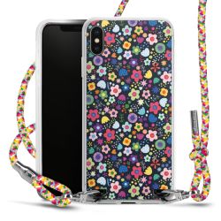 New Carry Case Transparent Stoff colourful/silber