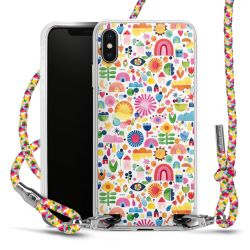 New Carry Case Transparent Stoff colourful/silber