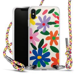 New Carry Case Transparent Stoff colourful/silber