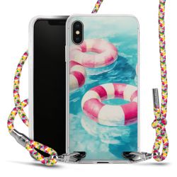 New Carry Case Transparent Stoff colourful/silber