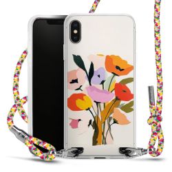 New Carry Case Transparent Stoff colourful/silber