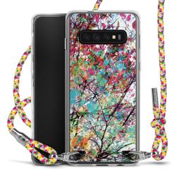 New Carry Case Transparent Stoff colourful/silber