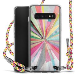 New Carry Case Transparent Stoff colourful/silber