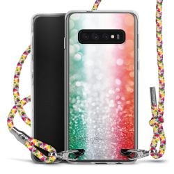 New Carry Case Transparent Stoff colourful/silber