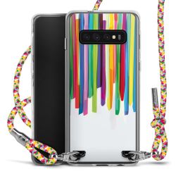 New Carry Case Transparent Stoff colourful/silber