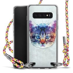 New Carry Case Transparent Stoff colourful/silber