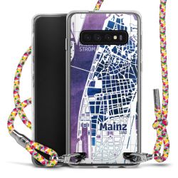 New Carry Case Transparent Stoff colourful/silber