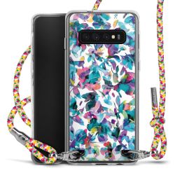 New Carry Case Transparent Stoff colourful/silber