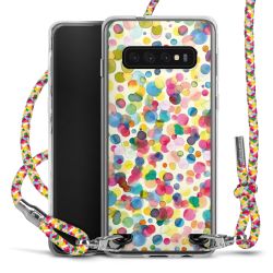 New Carry Case Transparent Stoff colourful/silber