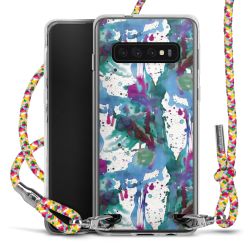 New Carry Case Transparent Stoff colourful/silber