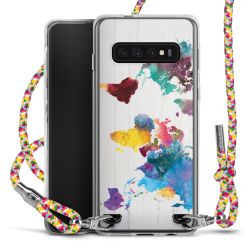 New Carry Case Transparent Stoff colourful/silber