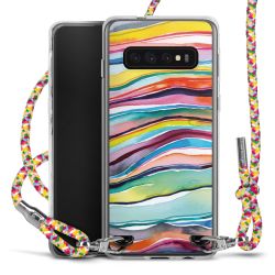 New Carry Case Transparent Stoff colourful/silber