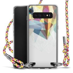 New Carry Case Transparent Stoff colourful/silber