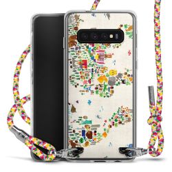 New Carry Case Transparent Stoff colourful/silber