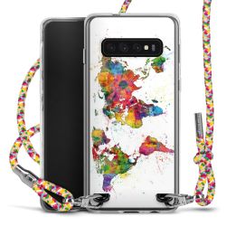 New Carry Case Transparent Stoff colourful/silber