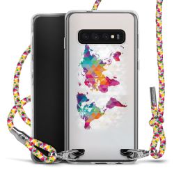 New Carry Case Transparent Stoff colourful/silber