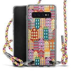 New Carry Case Transparent Stoff colourful/silber