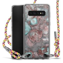 New Carry Case Transparent Stoff colourful/silber