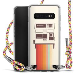 New Carry Case Transparent Stoff colourful/silber