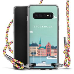 New Carry Case Transparent Stoff colourful/silber