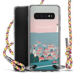 New Carry Case Transparent Stoff colourful/silber