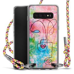 New Carry Case Transparent Stoff colourful/silber