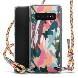 New Carry Case Transparent Stoff colourful/silber