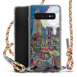 New Carry Case Transparent Stoff colourful/silber