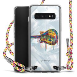 New Carry Case Transparent Stoff colourful/silber