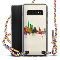 New Carry Case Transparent Stoff colourful/silber