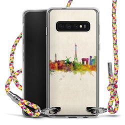 New Carry Case Transparent Stoff colourful/silber