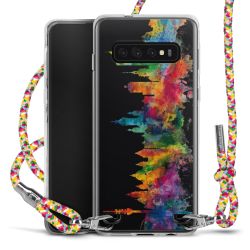 New Carry Case Transparent Stoff colourful/silber