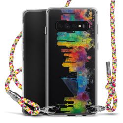 New Carry Case Transparent Stoff colourful/silber