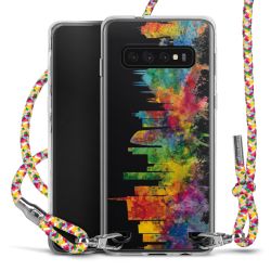 New Carry Case Transparent Stoff colourful/silber