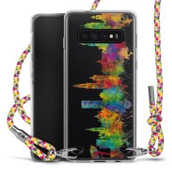 New Carry Case Transparent Stoff colourful/silber