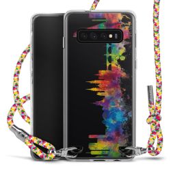 New Carry Case Transparent Stoff colourful/silber